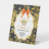 数を推測するキスブライダルシャワー 台座サイン (正面)