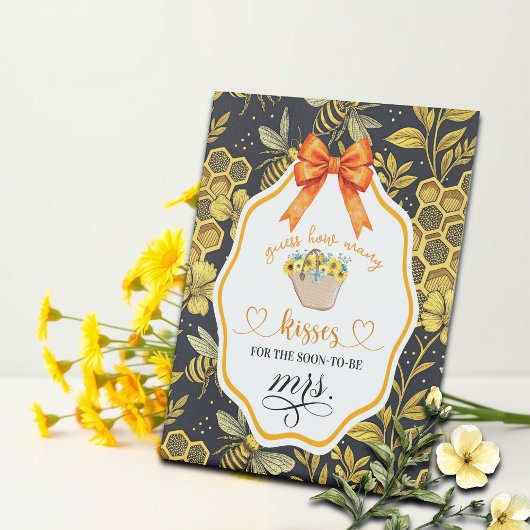 数を推測するキスブライダルシャワー 台座サイン