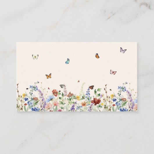 数を推測するキス |ボヘミアの野生の花 エンクロージャーカード (裏面)