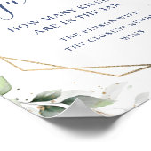 数を推測するブライダルシャワー ポスター (角)