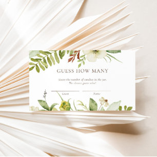 数を推測する野生の植物性ゲームカード エンクロージャーカード