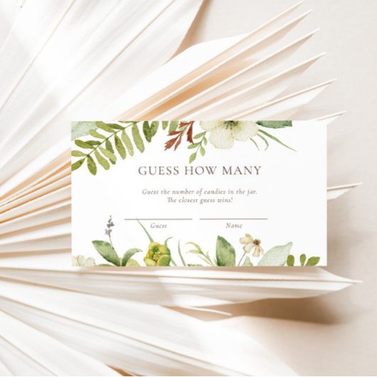 数を推測する野生の植物性ゲームカード エンクロージャーカード