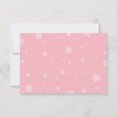 数を推測する |ウィンターピンクの赤ちゃんシャワーゲーム 招待状 (裏面)