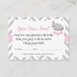 数を推測する – ピンク象 エンクロージャーカード