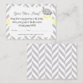 数を推測する – 黄色い象 エンクロージャーカード (正面/裏面)