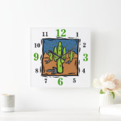 数を用いる南西景色の時計 スクエア壁時計 (ホーム)