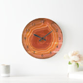 数を用いる瑪瑙の切れのオレンジ石造りの時計 ラージ壁時計 (ホーム)