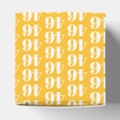 数カスタマイズ付き，イニシャルモノグラム黄色 フェイバーボックス (上部)