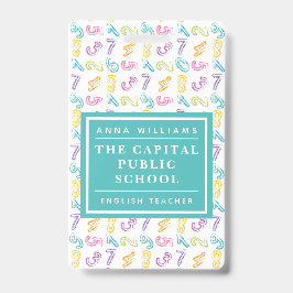 数カラフル小学校数学先生 バッジ