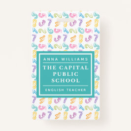 数カラフル小学校数学先生 バッジ