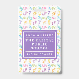 数カラフル小学校数学先生 バッジ