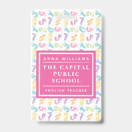 数カラフル小学校数学先生 バッジ