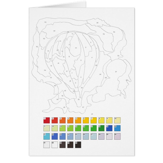 数カードによるペンキ: 気球 (正面)