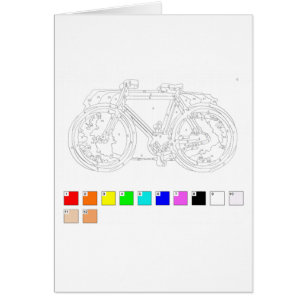 数カードによるペンキ: 自転車