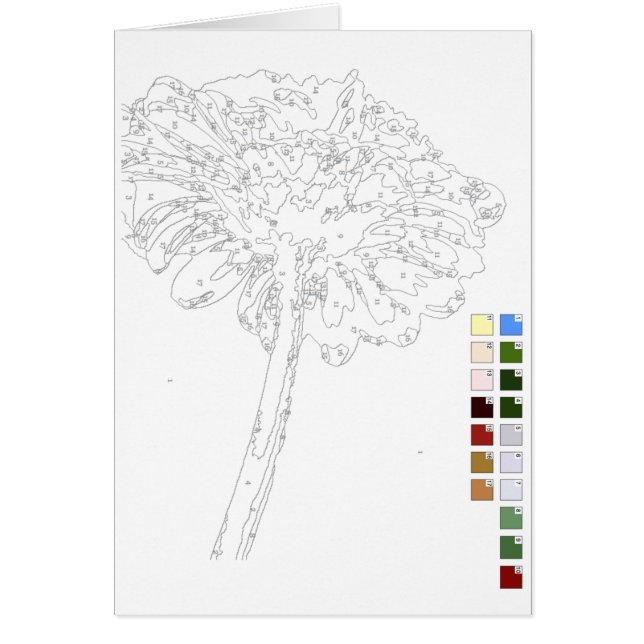 数カードによるペンキ: 花 (正面)