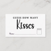 数キス結婚ブライダルシャワー エンクロージャーカード (正面)