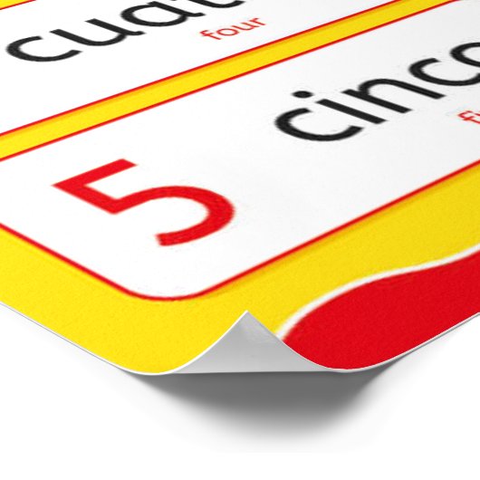 数スペインの数 ポスター (角)