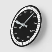 数スペインの数 ラウンド壁時計 (傾斜)