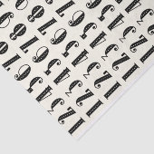 数タイポグラフィのティッシュペーパー 薄葉紙 (詳細)