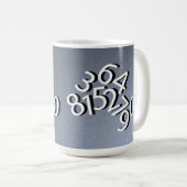 数デザイン コーヒーマグカップ (正面右)