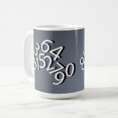 数デザイン コーヒーマグカップ (正面左)