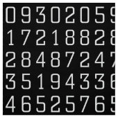 数パターン-黒の白 ファブリック (見本)