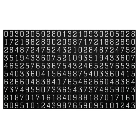 数パターン-黒の白 ファブリック (ファットクウォーター)