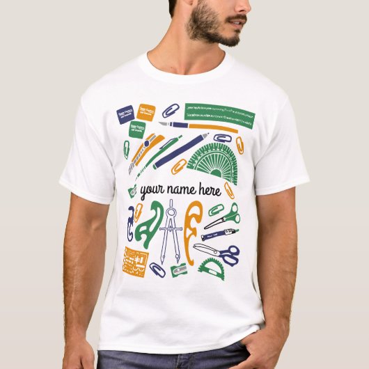 数パーソナライズされた学先生Tシャツ Tシャツ (正面)