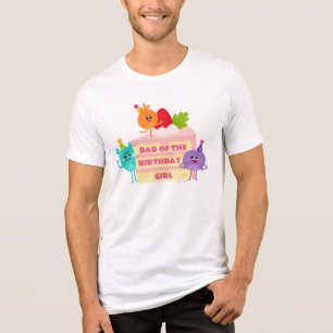 数ブンブンいう音数 ケーキ – パパの誕生日ガール トライブレンドTシャツ