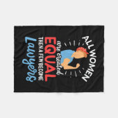 数人の女性が弁護士になる フリースブランケット (正面(横))