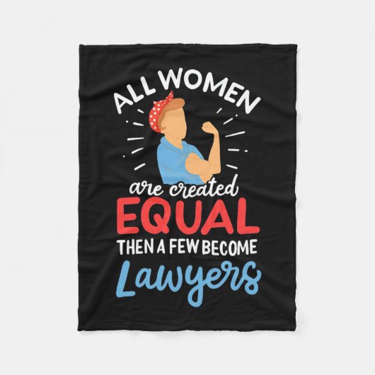 数人の女性が弁護士になる フリースブランケット (正面)