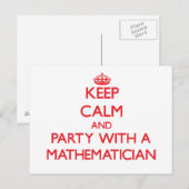 数保数学者の冷静さとパーティー ポストカード (正面/裏面)