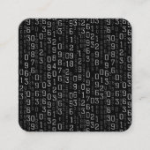 数値のカスケード スクエア名刺 (正面)