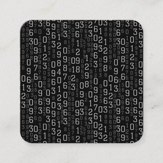 数値のカスケード スクエア名刺 (正面)