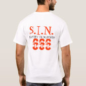 数値の安全性(SIN) Tシャツ (裏面)
