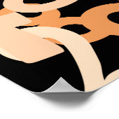 数値の減少抽象芸術の背景。抽象芸術戻し ポスター (角)