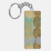 数値を含む濃い茶色と灰色の円 キーホルダー (正面左)