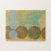 数値を含む濃い茶色と灰色の円 ジグソーパズル (横)