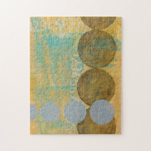 数値を含む濃い茶色と灰色の円 ジグソーパズル (縦)