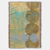 数値を含む濃い茶色と灰色の円 スローブランケット (正面縦)