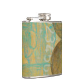 数値を含む濃い茶色と灰色の円 フラスク (右)