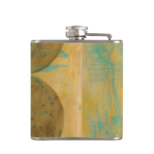 数値を含む濃い茶色と灰色の円 フラスク (裏面)