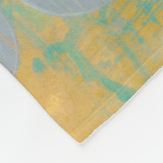 数値を含む濃い茶色と灰色の円 フリースブランケット (角)