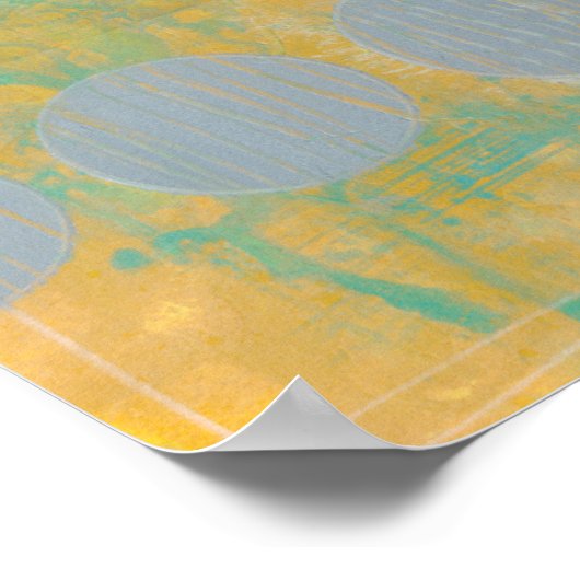 数値を含む濃い茶色と灰色の円 ポスター (角)