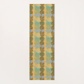 数値を含む濃い茶色と灰色の円 ヨガマット (裏面)