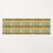 数値を含む濃い茶色と灰色の円 ヨガマット (正面(横))