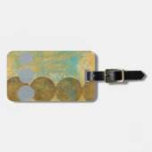 数値を含む濃い茶色と灰色の円 ラゲッジタグ (正面横)