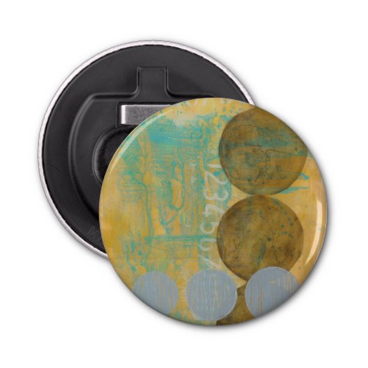 数値を含む濃い茶色と灰色の円 栓抜き (正面)