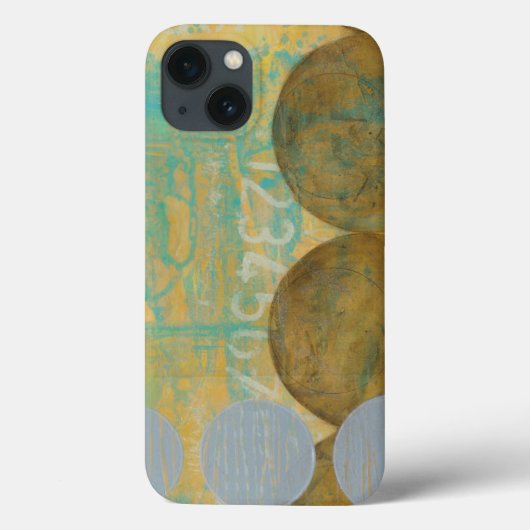 数値を含む濃い茶色と灰色の円 Case-Mate iPhoneケース (裏面)