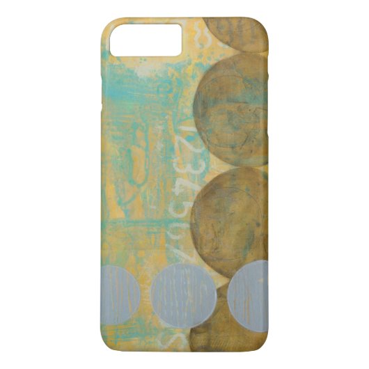 数値を含む濃い茶色と灰色の円 Case-Mate iPhoneケース (裏面)